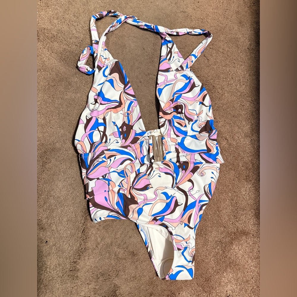 NWT Reiss Multicolor Abstract Swimsuit